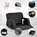 Heated Massage Stadium Seats, 25 Inch Heated Stadium Seats for Bleachers with 10000mAh Power Bank, 3 Levels of Heat & 6 Massage, 6 Reclining Positions for Indoor Stadiums, Baseball Stadiums