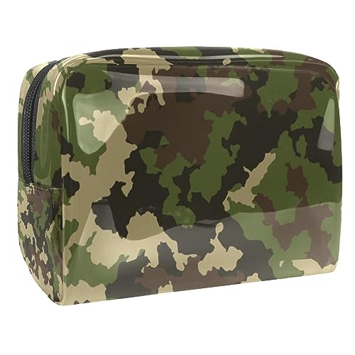 Sac de maquillage motif camouflage grand format pour femmes et filles