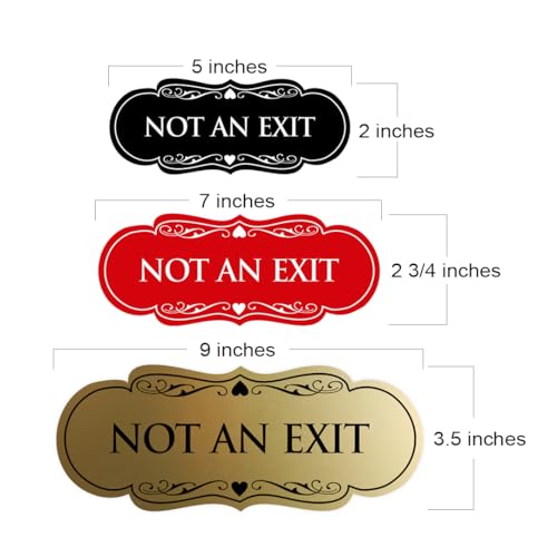 Plaque Not an Exit grand format or brossé haute visibilité - 2