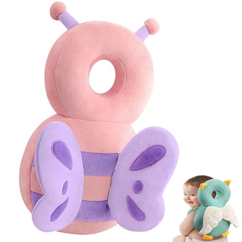 Image of Baby Walker Head Protector Backpack Wear,Toddler Adjustable Baby Head Protection, Safety Pad Backpack for 5-24 Months Baby Learning Walking Crawling,Baby Head Protection Pad (Bee)