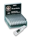 ZOBON 8 Layer Cigarette Filters, Disposable Cigarette Filter, Microporous Multi-Filtering to Reduce Tar and Smoke Stains (100 Per Pack), Suitable for Coarse and Size Cigarettes, Transparent