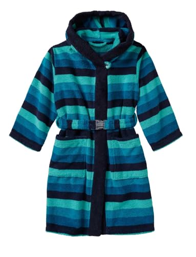 JAKO-O Bademantel Kinder mit Kapuze, Mädchen Jungen, türkis, Gr. 128/134