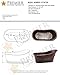Premier Copper Products BTS67DB 67-Inch Hammered Copper Single Slipper Bathtub, Oil Rubbed Bronze
