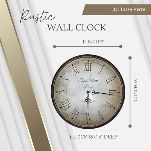 12 " Distressed White Farmhouse Wall Clock product image