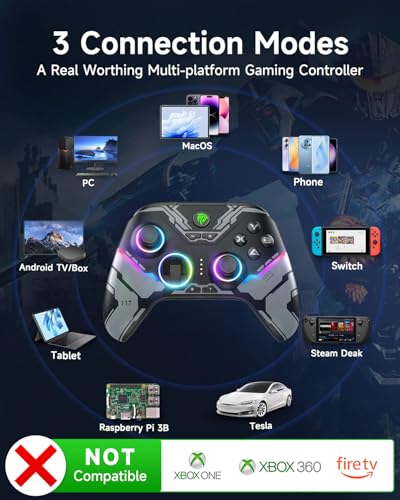 image for EasySMX X15 PC Controller - Enhanced Wireless Bluetooth Controller wit