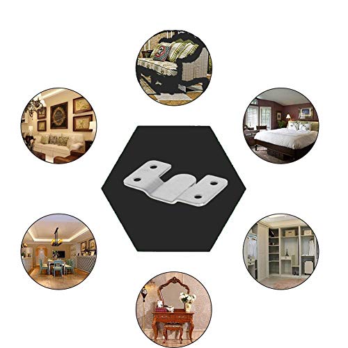 Image of Nails for Hanging Pictures,Picture Hooks 20PCS Flush Mount Bracket 1.69 inch x 0.75 inch Interlocking Photo Frame Hook Stainless Steel Wall Mount Clip Hook for Picture Display Art Gallery Wall Mount Hardware