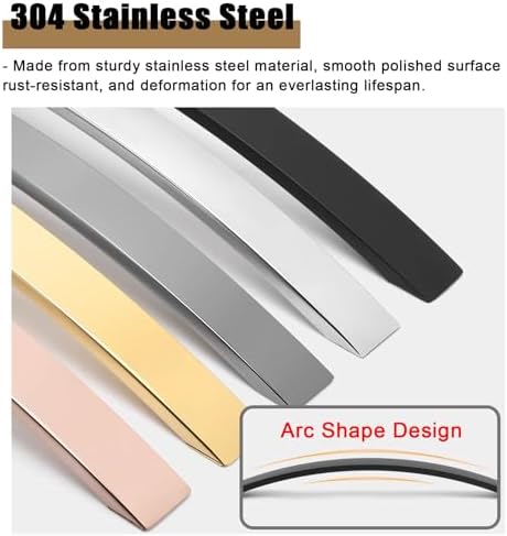 Rose Gold Stainless Steel Shower Door Handle Set - Heavy Duty Interior Glass Pull Handles, Back to Back Installation, Includes Screws, Perfect for Closets and Showers