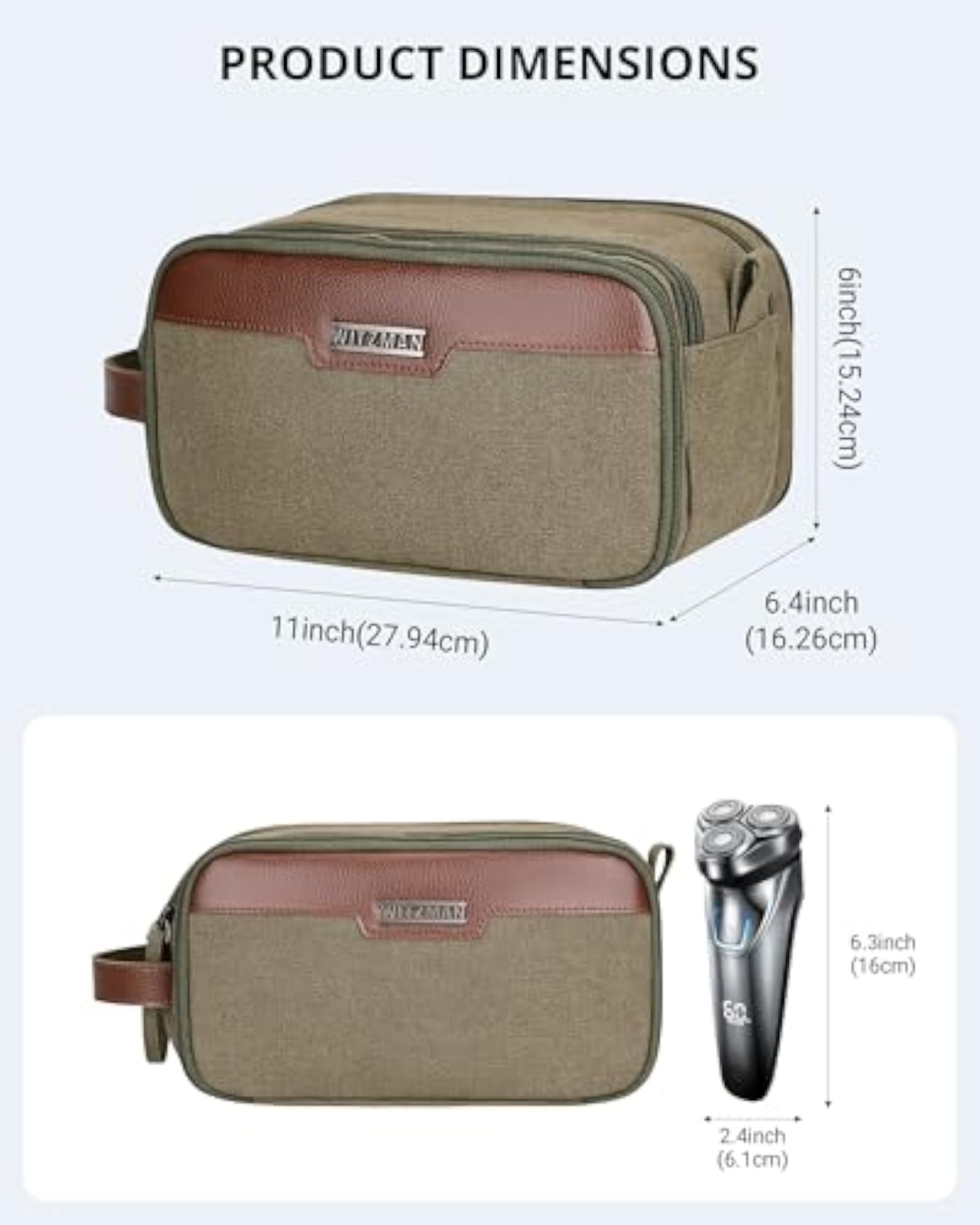 Large Capacity Hanging Dopp Kit Toiletry Bag for Men