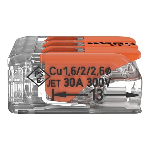 Kit 3 Conector Wago Emenda 3 Fios Mod. 221-613