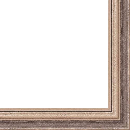 CountryArtHouse Picture Frame Moulding (Wood) 100ft bundle - Traditional Silver Finish - 0.75" width - 7/16" rabbet depth