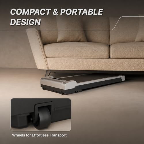 Image of Fitkit by Cult Walking Pad Neo (BLDC 3.5HP Peak Power) Compact Under Desk BLDC Motor Treadmill | Max Weight: 120kg | Home use with Remote Control (Silver)
