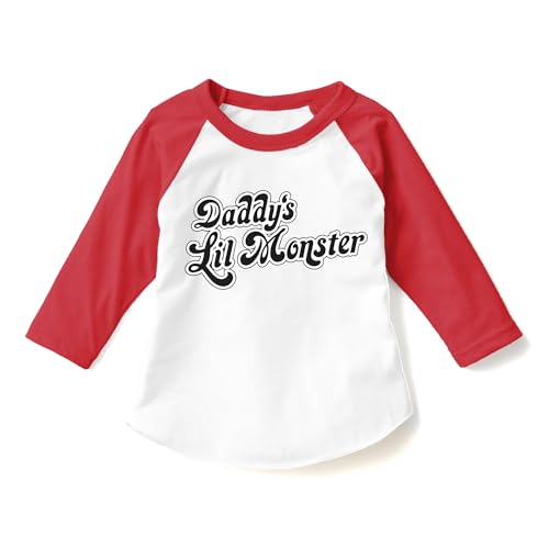 Daddy Little Monster (Log) Unisex Child 3/4 Sleeve Raglan Children