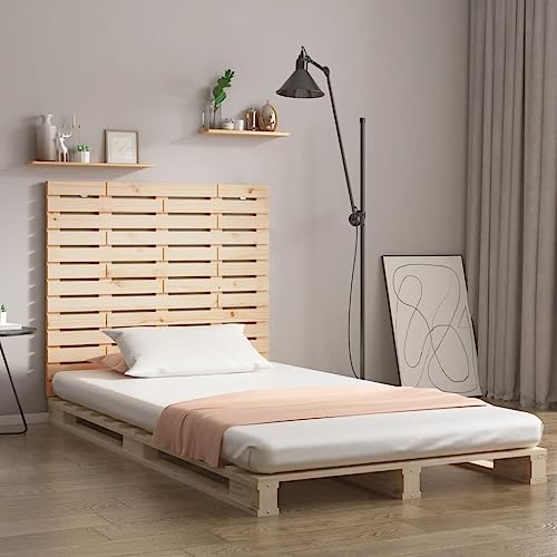 Genérico Cabecero de Cama de Pared Madera Maciza de Pino 141x3x91,5 cm Mobiliario,Camas y Accesorios,Cabeceros y pies de Cama Marrón 11,76kg