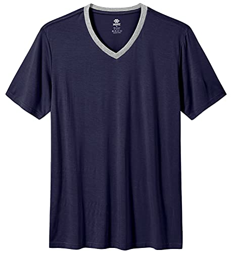 Image of MoFiz Mens Pajamas Set Short Sleeve PJ's Sleep Lounge Sleepwear Cool Pyjama Summer Sets Comfortable Lightweight