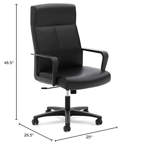 Hon Validate Leather Executive Chair - High Back Armed Office Chair For Computer Desk, Black (Hvl604) #TOP5