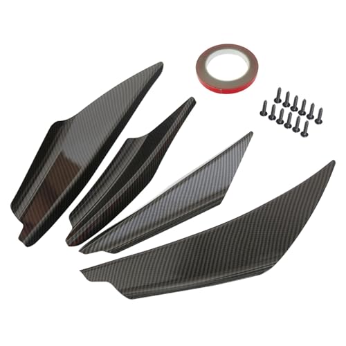 Divisor de labios para parachoques delantero con protección de fibra de carbono ABS universal