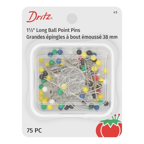 Dritz 45 Ball Point Pins, Long, 1-1/2-Inch (75-Count)