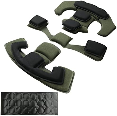 Yzpacc Tactical Helmet Pads, Universal Replacement EX Helmet Internal Memory Foam Pad Protective Mat for ACH MICH Team Wendy FMA EXF Helmet (Black)
