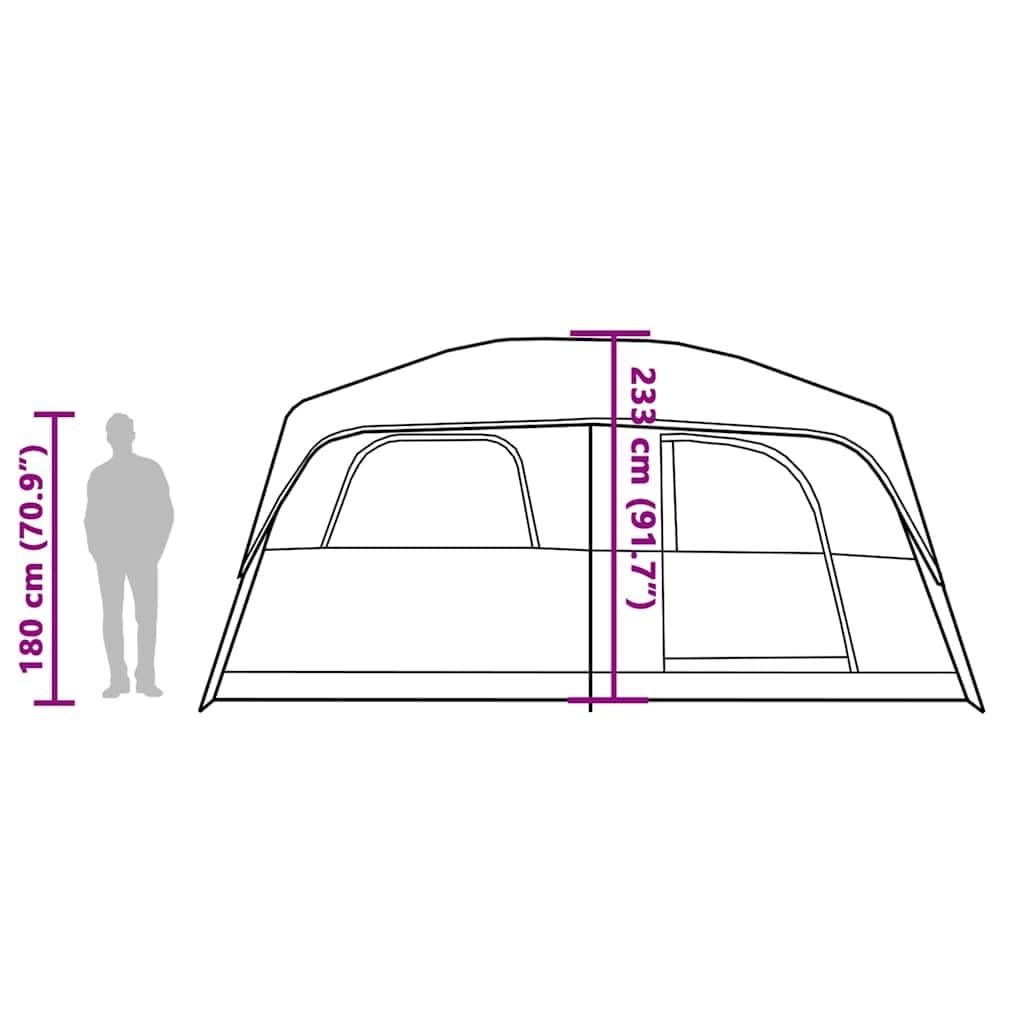 vidaXL Tienda de Campaña Familiar para 10 Personas Impermeable Toldo Refugio