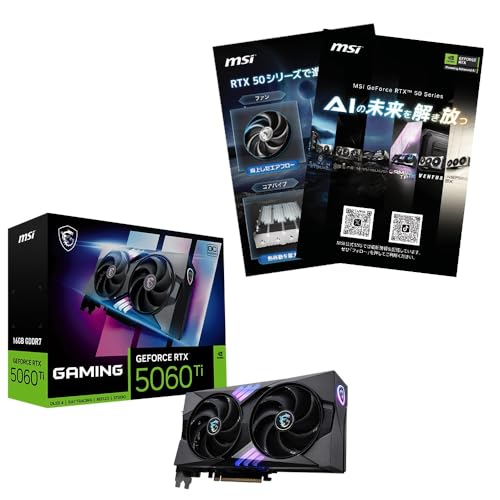 �yAmazon.co.jp����zMSI GeForce RTX 5060 Ti 16G GAMING OC A5�N���A�t�@�C�������� VD9328