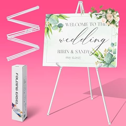 WIIGO Adjustable White Metal Display Easel Cover