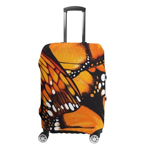 Monarch Butterfly Wings Travel Luggage Cover for Suitcase 19-32 Inches Elastic Washable Baggage Protector
