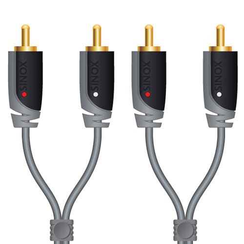 Câble double RCA Sinox SXA4205 de 5m pour brancher votre amplificateur au lecteur CD du salon