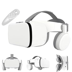 3D Virtual Reality VR Headset for iPhone/Samsung Movies and Games 3D Virtual Reality Glasses for iPhone/Samsung Movies and Games, iOS/Android Compatible, VR Glasses Goggles with Bluetooth Headset.