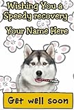 Carte de vœux personnalisée Husky Sibérien avec prénom pid2