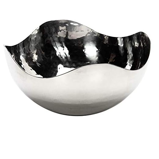 Hosley 5.75 Inch Diameter Silver Finish Metal Bowl, Ideal for Potpourri, LED Candles, Weddings, Special Events, Center Pieces, Craft. Use Decor to Coordinate O3