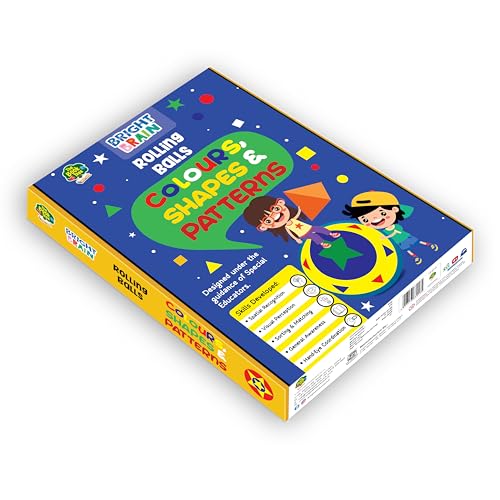 Image of Bright Brain Rolling Balls Colours Shapes & Patterns | Educational Sorting & Matching Game for Kids Ages 3+ | Colour Recognition Learning Toy | Best Gift for Boys & Girls
