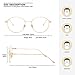 livho Blue Light Blocking Glasses, Retro Round Fake Eyeglasses Frames Anti UV Ray Filter Computer Gaming Glasses Women Men (Gold Frame,Transparent lens)
