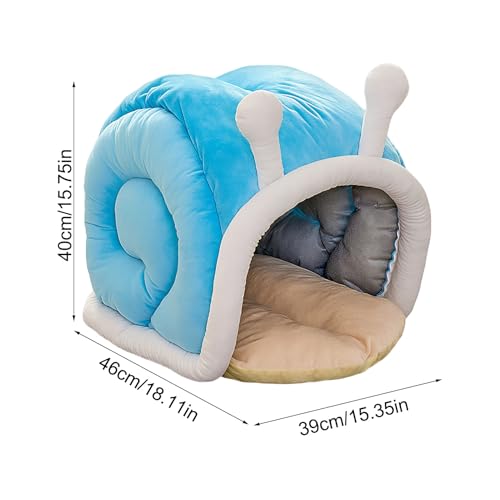 Lit caverne pour chat couvert intérieur - Panier chaud escargot et meuble abri - 7