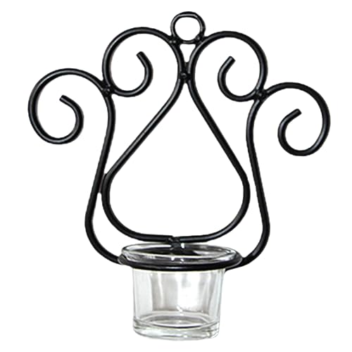 HOOTNEE European Wall-Mounted Candle Holder Decorative Metal Candlestick for Living Room Bedroom Office Sturdy Design Accent for Weddings Events