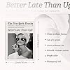 Dazzlewall New York Trends Wall Art, Black and White Newspaper Better Late Than Ugly Funky Feminist Poster for Living Room Bedroom 12x16 in Unframed #4