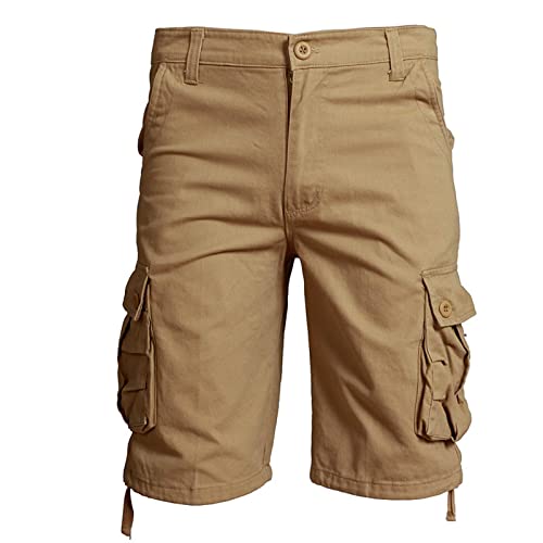 Lastesso Mens Shorts Stretch Shorts Men 7 Inch Black Cargo Shorts Cargo Shorts Y2K Hiking Shorts Men Quick Dry Khaki 6Xl #TOP24