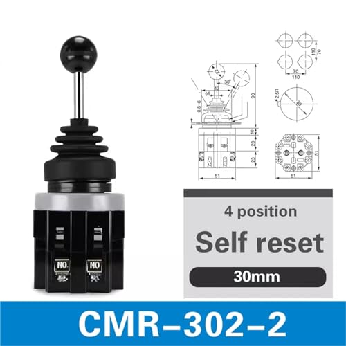 Interrupteur à joystick 30mm avec auto-réinitialisation fiable - 2