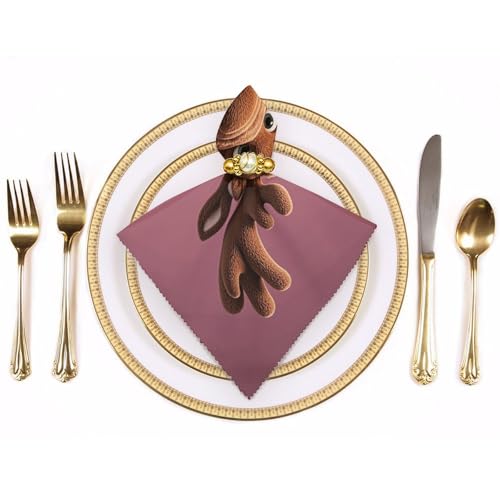 Servilletas de Tela Divertidas con Reno Navideño 4 Unidades miniatura 3