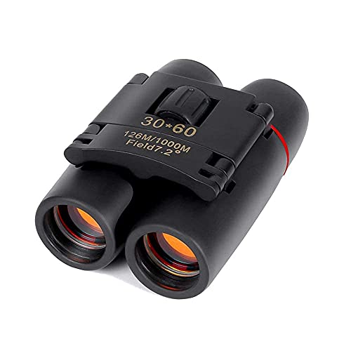 30X60 Teleskop Optik Dürbün Mini HD Teleskop Zoom Dış Mekan Seyahat Katlanır Teleskop Siyah