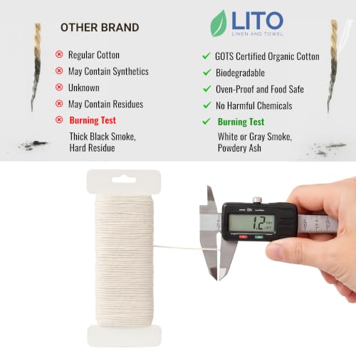 Image of LITO LINEN AND TOWEL 100% Cotton Twine Macrame Thread | Natural Cotton String for Cooking, Baking, Wrapping, Crafts, DIY Garden Decor & Gift Packaging (Natural, 11 PLY - 100 FT (3Pack))