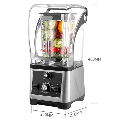 Commercial Blender,1800W Heavy-Duty Smoothie Blender, 1.6L Blenders for Kitchen with Quiet Shield, Durable Blades, Countertop Professional Blender, for Shakes and Smoothies, Nuts, Ice and Fruits - Image 6