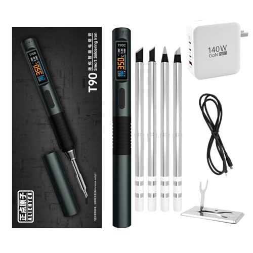 ALIENTEK 140W ͂񂾂ăLbg T90 M fW^͂񂾂 x߉\ PD3.1/QCAType-C |[^u fW^ OLED XN[fBXvC USB ͂񂾃y C245 (T90C ͂񂾂ăZbg)