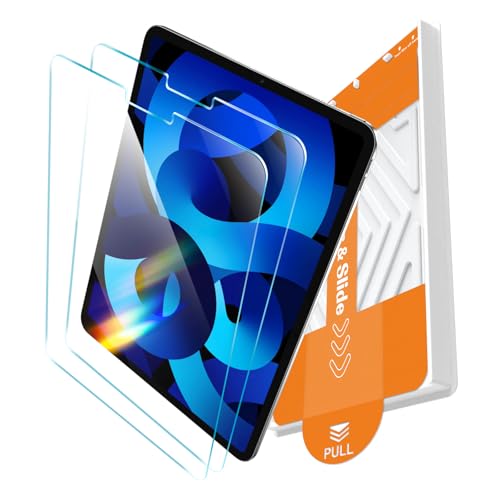 Image of EZ-GLAZ-2 Pack for iPad Air 5th 4th Gen 10.9 Inch & iPad Pro 11 Inch (4th 3rd 2nd 1st Gen) Screen Protector, Military-Grade Shatterproof, 9H+ Tempered Glass with Installation Box, Anti-Scratch, Apple Pencil Compatible, HD Clarity, Bubble Free