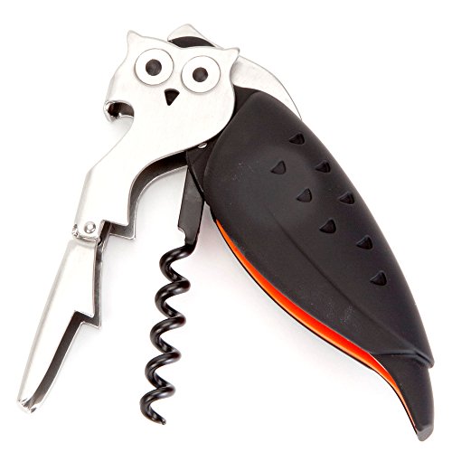 Bits and Pieces - Corkscrew Wine Bottle Opener - Waiter's Owl Novelty Bottle