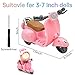 LUFZFEU Accessories for LABUBU, Scooter Toy for Labubu with Lights & Music Rotate 360°, Cute Motorcycles for Labubu, Decor Desktop Ornaments for Doll Collectors Battery Not Included (Pink)