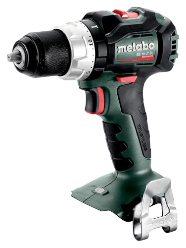 metabo Akku-Bohrschrauber BS 18 LT BL - 18V, 2.100 /min Drehzahl, 75 Nm Drehmoment - Bürstenlos, kompakt & leicht, Profi-Bohrmaschine für Holz und Metall - Inkl. Schnellspannbohrfutter und Gürtelhaken