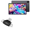 BoxWave Smart Gadget Compatible with TCL Tab 10 Gen2 – AllReader SD Card Reader, microSD Card Reader SD Compact USB – Jet Black