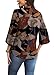 WIHOLL 3/4 Length Sleeve Womens Tops Blouses for Women Dressy Casual Spring Summer Tops 2026 Trendy Work Business Casual Outfits Fashion Clothing M Floral Print