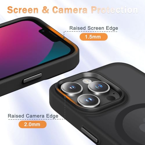 Image of YENAPOON for iPhone 12 Pro Max Case, Matte Magnetic Phone Case, Black
