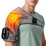 MOAJAZA Fascia riscaldante per spalle per uomo e donna, massaggiatore per spalle, cuscino riscaldante per collo e spalle problemi profondi